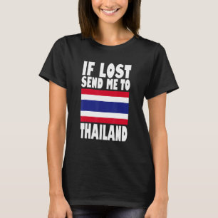 Camiseta Design de Sinalizador da Tailândia Se perdido me e