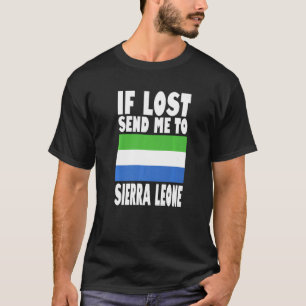 Camiseta Design de Sinalizador Serra Leoa Se perdido me env