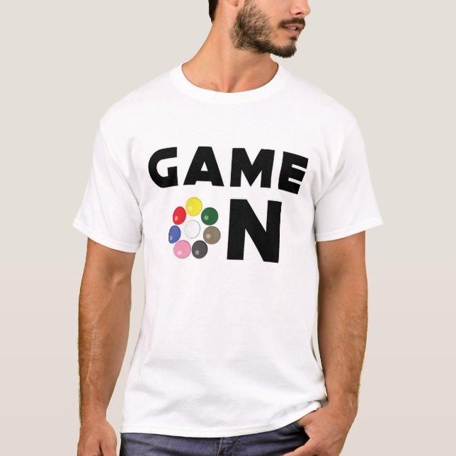 Camiseta Design de Sinuca Engraçado (Frente)