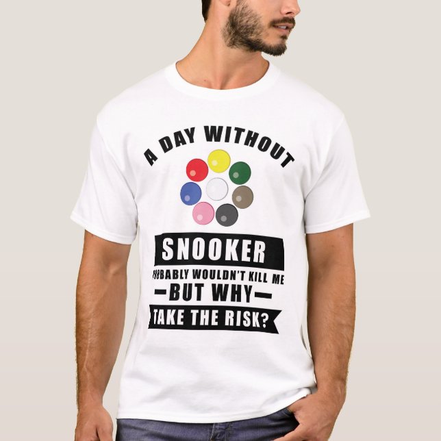 Camiseta Design de Sinuca Engraçado (Frente)