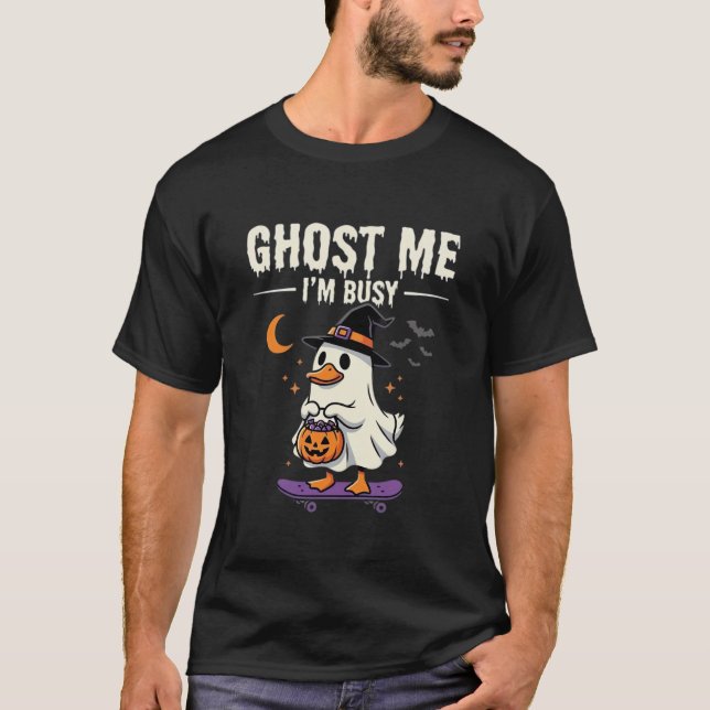 Camiseta Design de Skate Halloween Ghost Duck_1 (Frente)