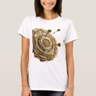 Camiseta Design de slogan ALVO DORADO Prata Ousada