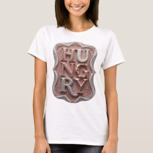 Camiseta Design de slogan Artístico Silver HUNGRY