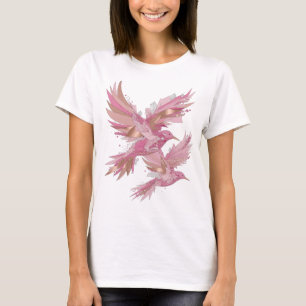 Camiseta Design de slogan de CRISTAL AVES prateado que cham