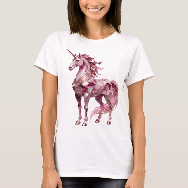 Camiseta Design de Slogan UNICÓRNEO Prata Dinâmico (Frente)