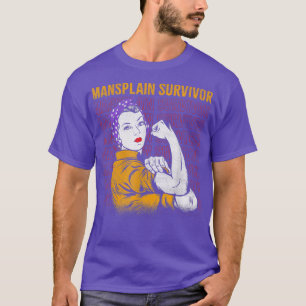 Camiseta Design De Sobrevivência De Mansplain Para Feminist