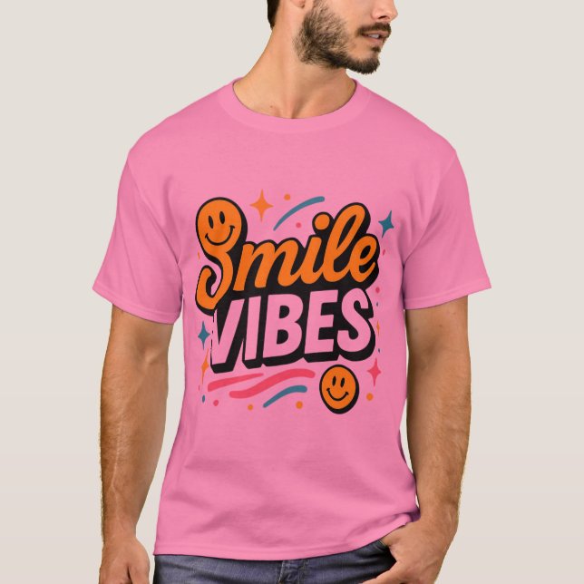 Camiseta Design de sorriso retrô Smile Vibes (Frente)