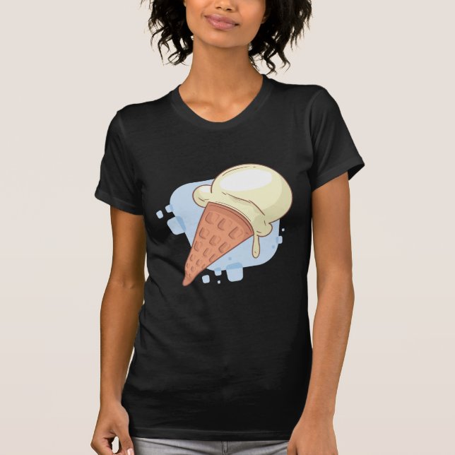 Camiseta Design de Sorvete de Baunilha Legal (Frente)