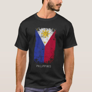 Camiseta Design de Souvenir nas Filipinas - Bandeira do paí