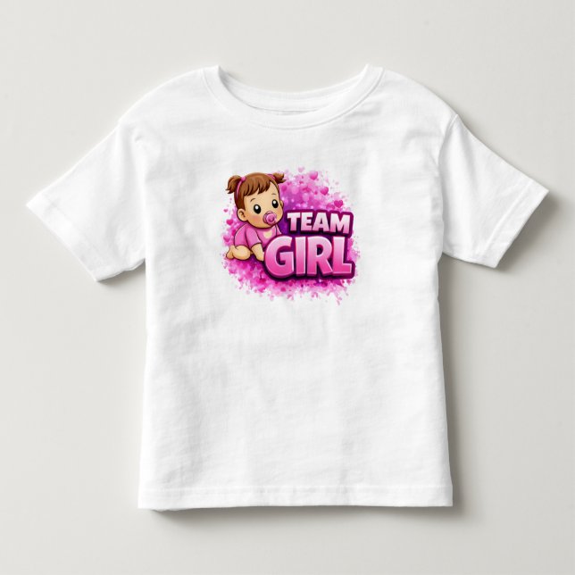 Camiseta Design de Splash Equipe Menina e Equipe Menino (Frente)