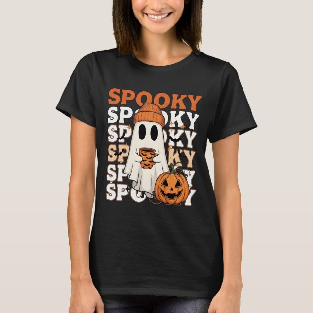 Camiseta Design de Spooky Halloween (Frente)