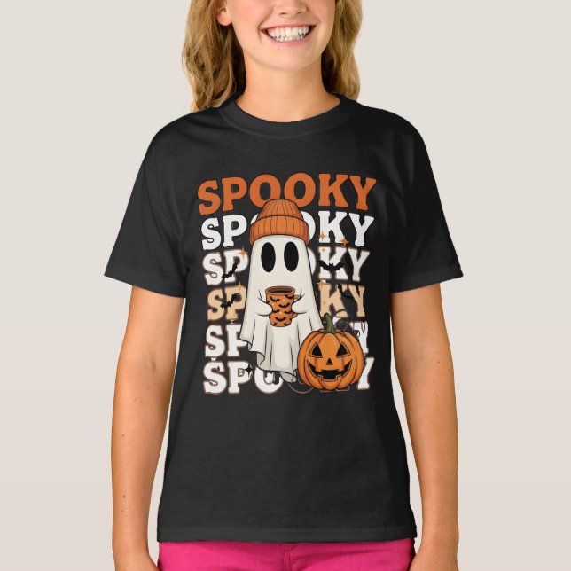 Camiseta Design de Spooky Halloween (Frente)