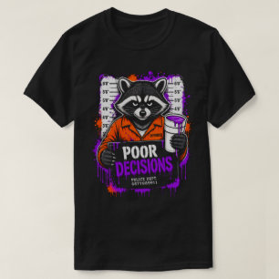 Camiseta Design de streetwear com foto de guaxinim de más d