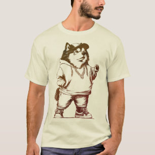 Camiseta Design de Streetwear de Cachorros Malamutos do Sal