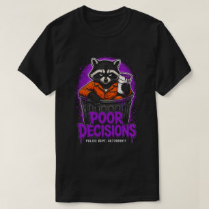 Camiseta Design de Streetwear do Guaxinim Presidiário com M