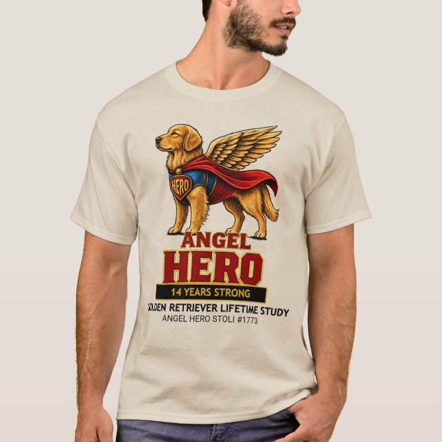 Camiseta design de super-herói anjo (Frente)
