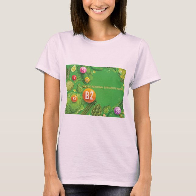 Camiseta Design de Suplementos Nutricionais Biológicos (Frente)