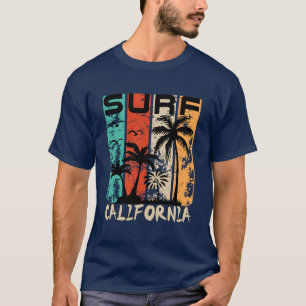 Camiseta Design de Surf de Verão da Praia da Califórnia