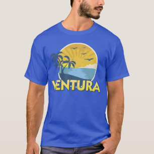 Camiseta Design de Surf Vintage Ventura Beach Califórnia 70