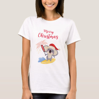 Camiseta Design de Surfe em Koala, uma Festa de Natal Austr