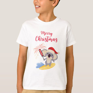 Camiseta Design de Surfe em Koala, uma Festa de Natal Austr