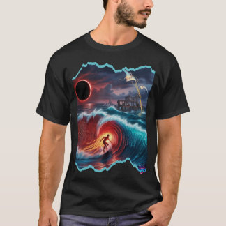 Camiseta Design de Surfer de Tempo H2O Místico
