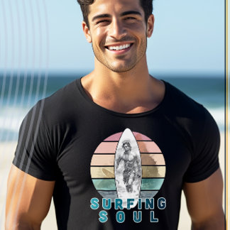 Camiseta Design de Surfista de Alma de Surfe