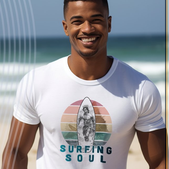 Camiseta Design de Surfista de Alma de Surfe (Criador carregado)