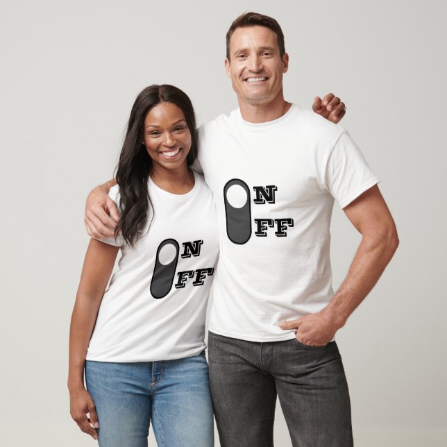 Camiseta Design de Switch Funny On Off (Unissex)