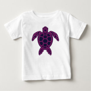 Camiseta Design de Tartaruga-do-mar Neo-Rosa-Quente