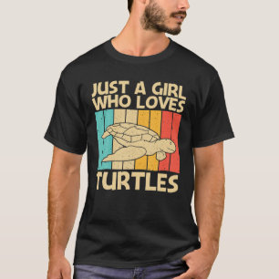 Camiseta Design De Tartaruga legal Para Raparigas Tartaruga
