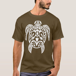 Camiseta Design de Tartaruga Tribal