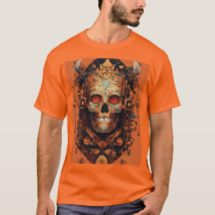 Camiseta Design de Tatuagem - Camisa-T de Fundo Cor-de-Luz"