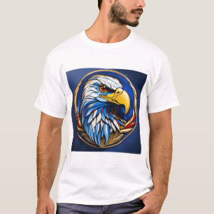 Camiseta "Design de Tatuagem de Águia Feroz - Força, potênc