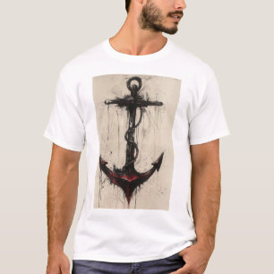 Camiseta Design de Tatuagem de Âncora Náutica Estilo Shar