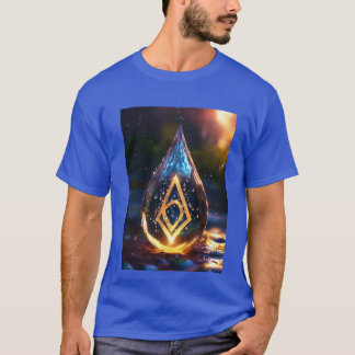 Camiseta Design de Tatuagem de Chamas e Escalas Itriciadas