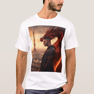 Camiseta Design de Tatuagem de Dragão