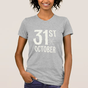 Camiseta Design de Teia de Aranha de Halloween de 31 de Out