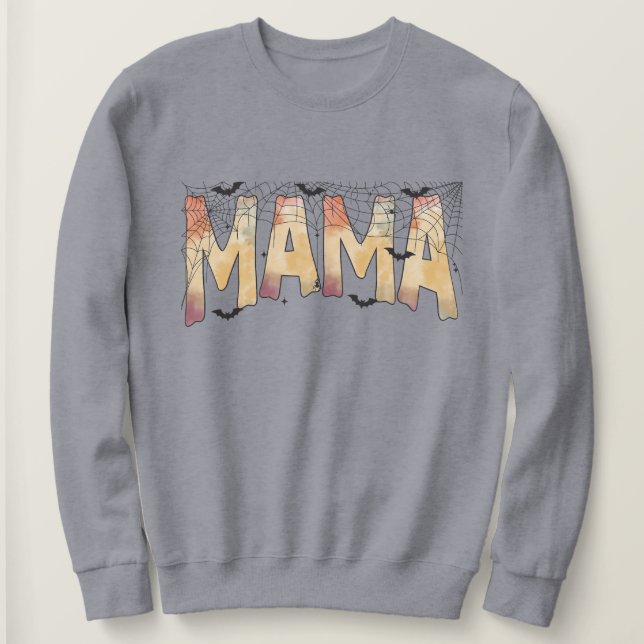 Camiseta Design de Tema de Queda de Mama Halloween (Frente do Design)