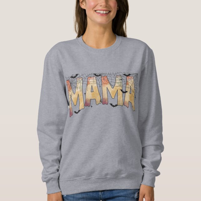 Camiseta Design de Tema de Queda de Mama Halloween (Frente)