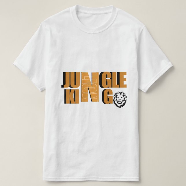 Camiseta design de tema de rei da selva (Frente do Design)