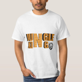 Camiseta design de tema de rei da selva