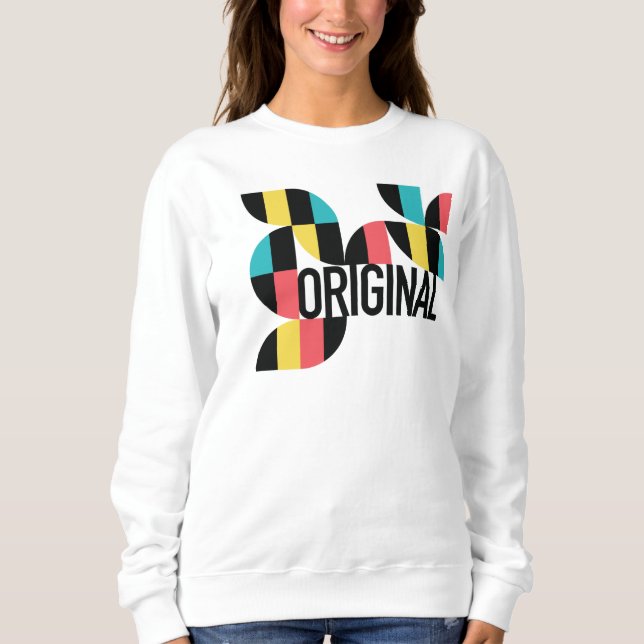 Camiseta Design de tendências coloridas, alegres, do origin (Frente)