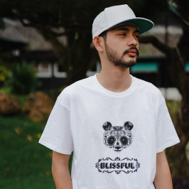 Camiseta Design de texto 3d BLISSFUL