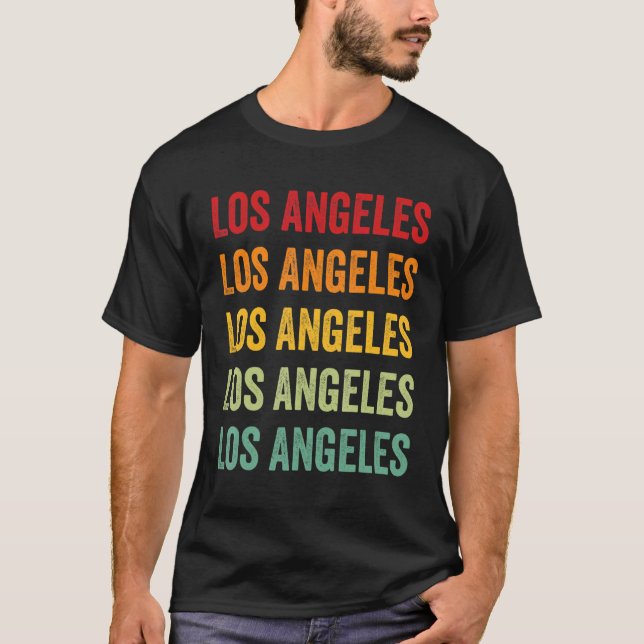 Camiseta Design de texto Arco-Arco da Califórnia em Los Ang (Frente)