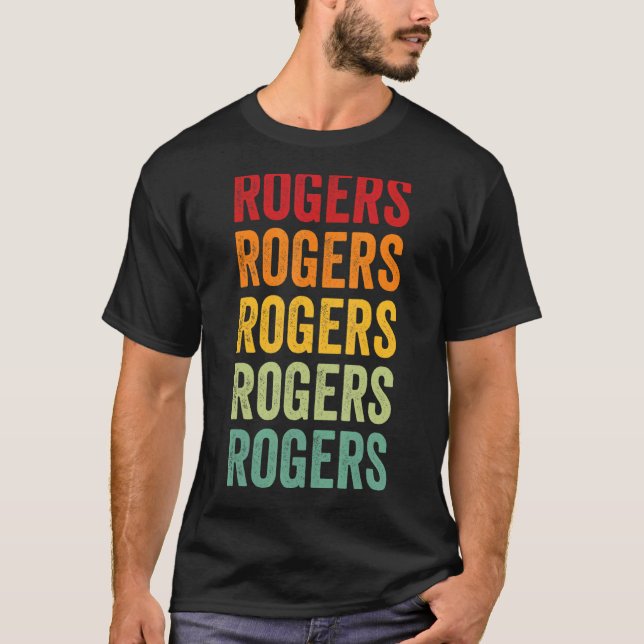 Camiseta Design de texto Arco-íris de Oklahoma County Roger (Frente)