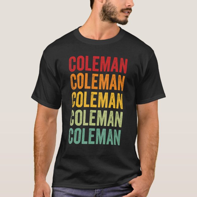 Camiseta Design de texto Arco-Íris do Condado de Coleman (Frente)