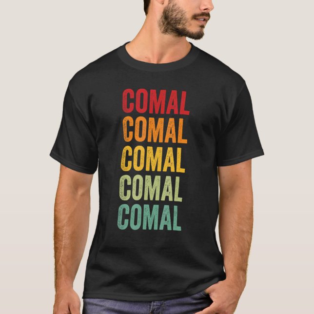 Camiseta Design de texto Arco-Íris do Condado de Comal (Frente)