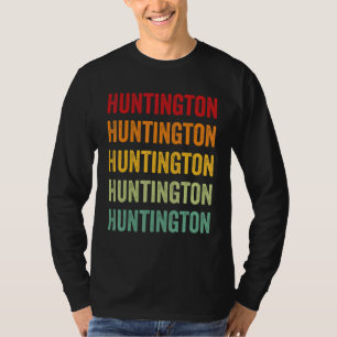 Camiseta Design de texto arco-íris do condado de Huntington