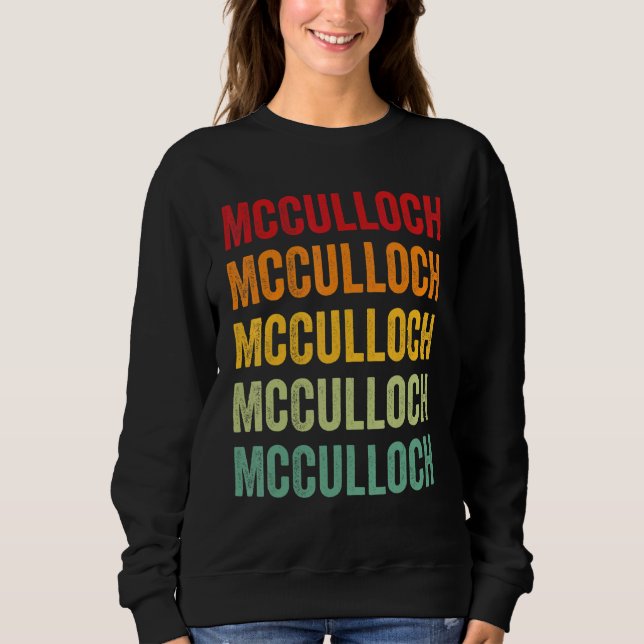 Camiseta Design de texto arco-íris do Condado de McCulloch  (Frente)
